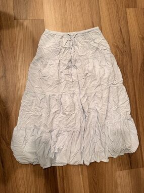 Brandy Melville Light Blue Tiered Maxi Skirt